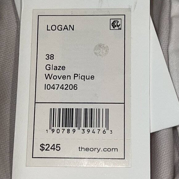 THEORY Man Glaze Logan_woven Pique Slim Fit Trousers Size 38 - Picture 11 of 13